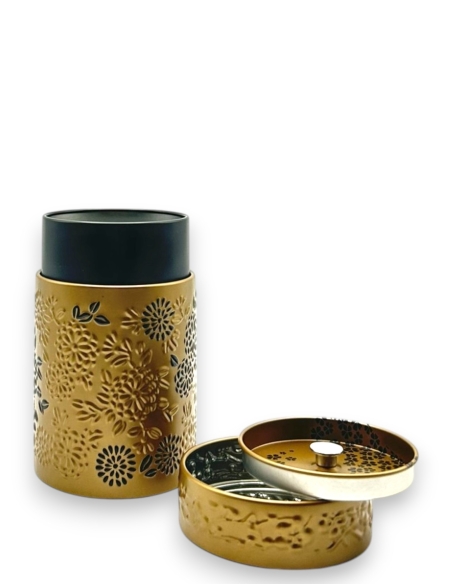 Yumiko Tea Tin (Gold and Black) 150g, Louvins