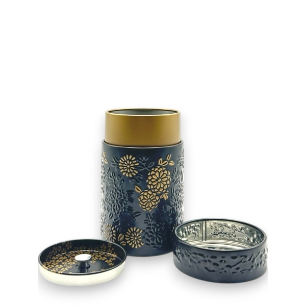 Yumiko Tea Tin (Black and Gold) 150g, Louvins