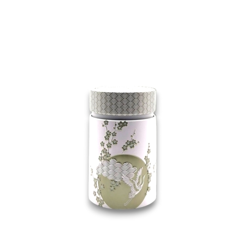 Hokusaï Tea Tin (White and Gold) 150g, Louvins