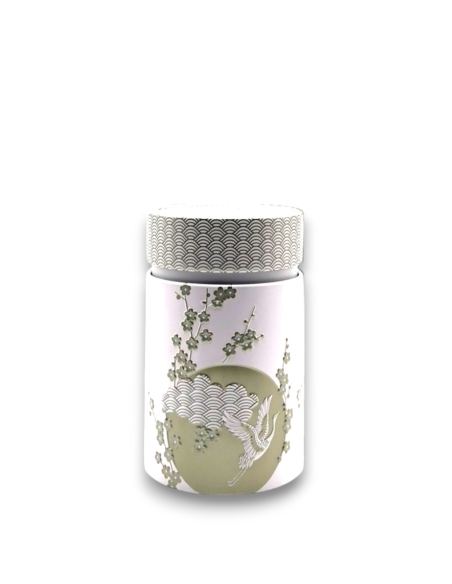 Hokusaï Tea Tin (White and Gold) 150g, Louvins