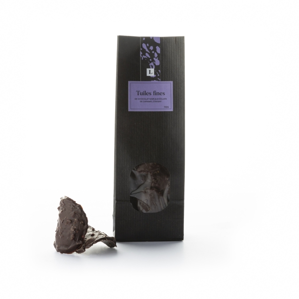 Fine Dark Chocolate Tiles with Isigny Caramel Bits