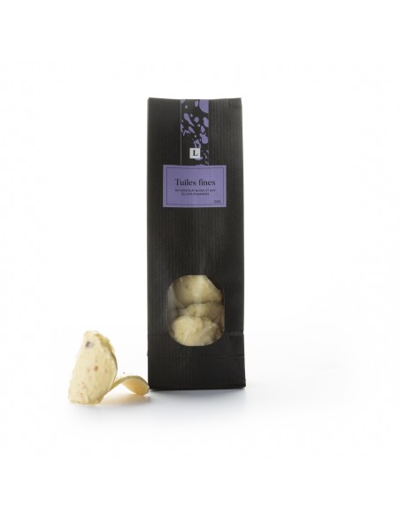 Fine White Chocolate Tiles with Almond Pieces