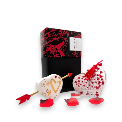 Coffret Rouge "Thé Noir Coeur de Saint Valentin & Ganaches de Tanzanie"