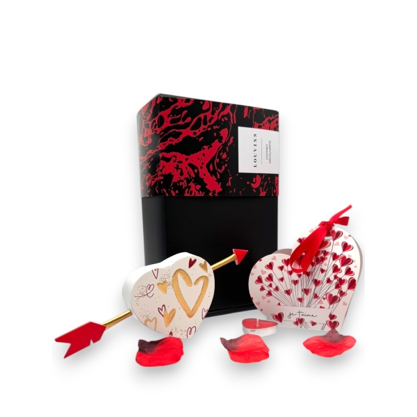 Coffret Rouge "Thé Noir Coeur de Saint Valentin & Ganaches de Tanzanie"