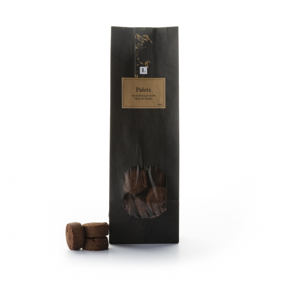 Palets au chocolat noir fève de Tonka