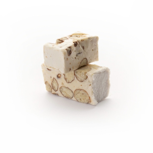 Soft Montélimar-style white nougat