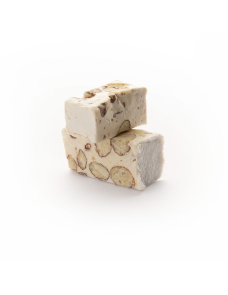 Soft Montélimar-style white nougat