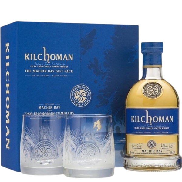 Coffret Kilchoman Machir Bay, 2 verres, Whisky, 46%