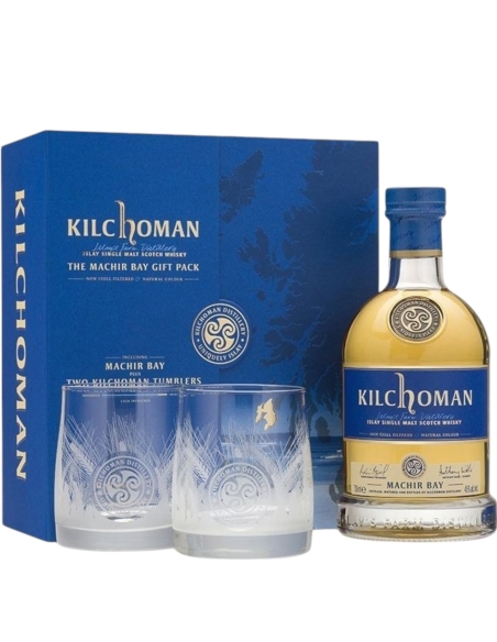 Coffret Kilchoman Machir Bay, 2 verres, Whisky, 46%