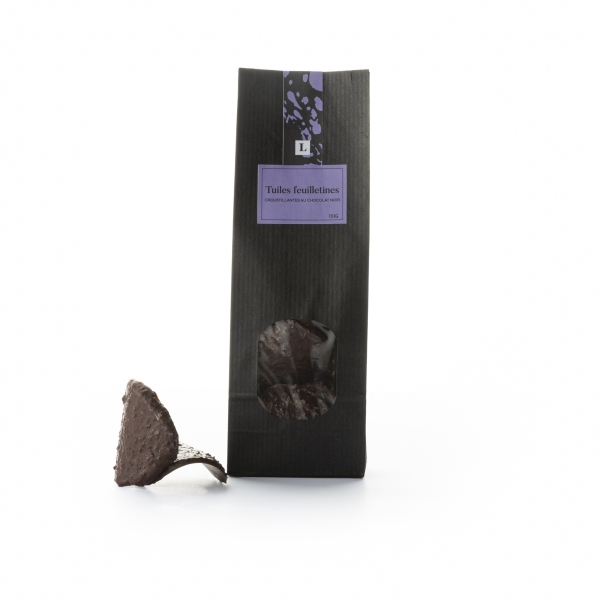 Tuiles feuilletines croustillantes noir