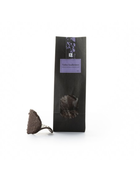 Tuiles feuilletines croustillantes noir