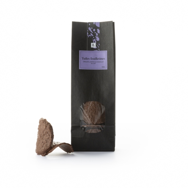 Tuiles feuilletines croustillantes au Chocolat au lait