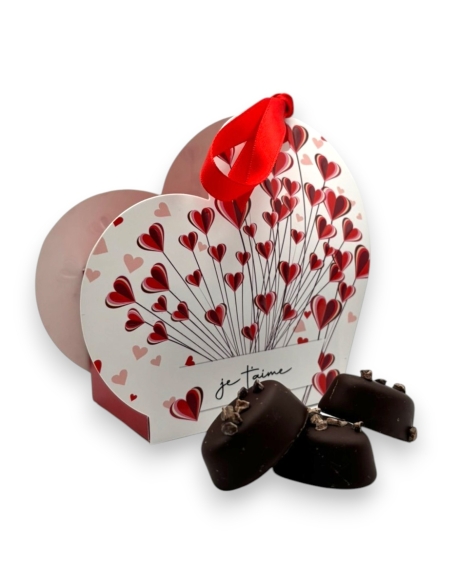 Tanzanian Dark Chocolate Ganache Gift Box with Cocoa Nibs