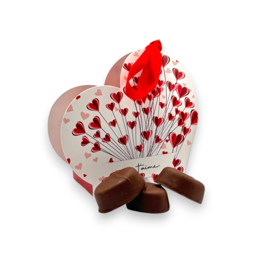 Coffret de Pralinés Amandes blanches, chocolat au lait