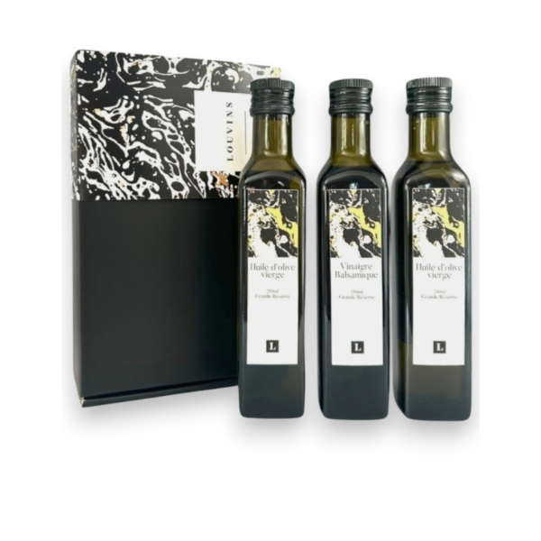 Coffret d'huiles et vinaigre balsamique de Modène IGP
