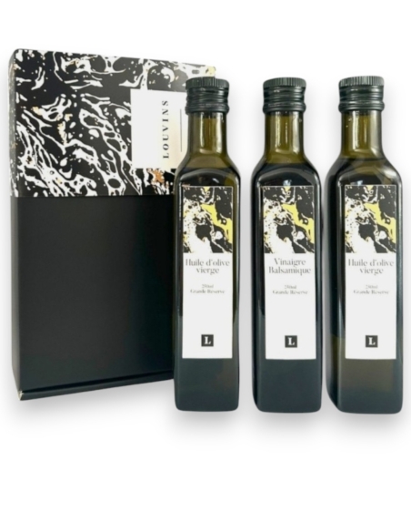 Coffret d'huiles et vinaigre balsamique de Modène IGP