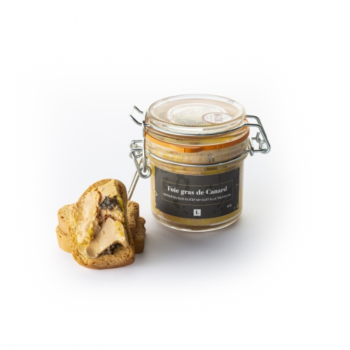 Foie gras de Canard entier du Sud-Ouest Mi-Cuit à la truffe 5%