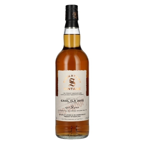 Caol Ila 9 ans 2015 1st & 2nd Fill Oloroso Sherry Butts 100 Proof Signatory Vintage - Whisky 57,10%