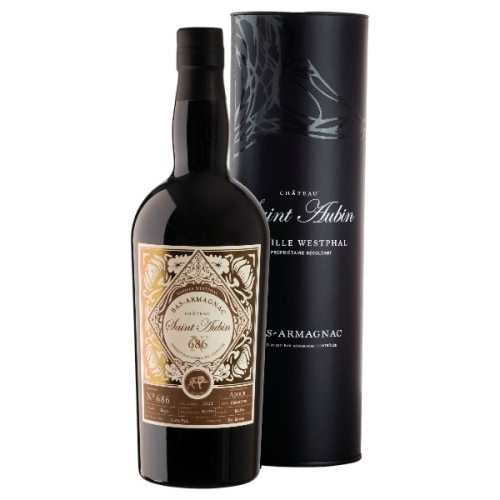 Château Saint Aubin, Bas Armagnac - Brut de Fût N°686, Baco, 2021 , Armagnac AOC, 61,6%