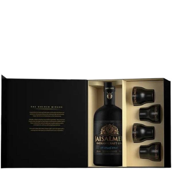 Jailsamer, The Golden Mirage, coffret 4 verres, gin, 43%