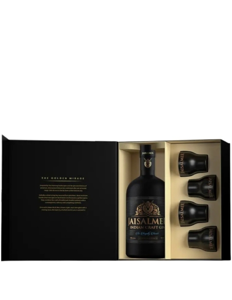 Jailsamer, The Golden Mirage, coffret 4 verres, gin, 43%