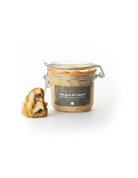 Foie gras de Canard entier du Sud-Ouest Mi-Cuit à la truffe 3%