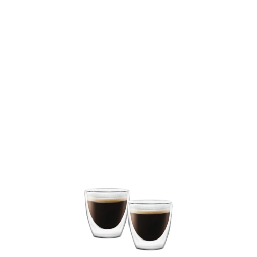Set of 2 DOUBLE-WALL Espresso Glasses – 80 ml