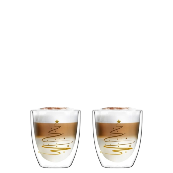 Set de 2 gobelets ÉTOILE en verre double paroi – 320 ml