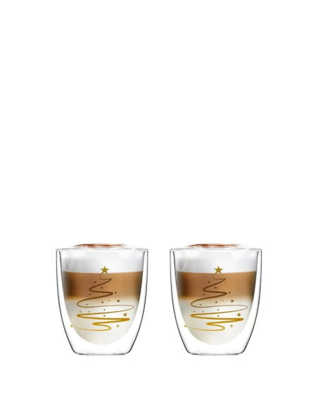 Set de 2 gobelets ÉTOILE en verre double paroi – 320 ml