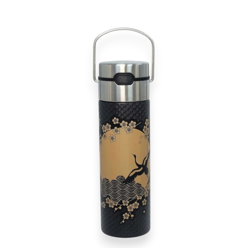 Gourde isotherme Komoberi à double paroi et filtre en acier inox, 500 ml
