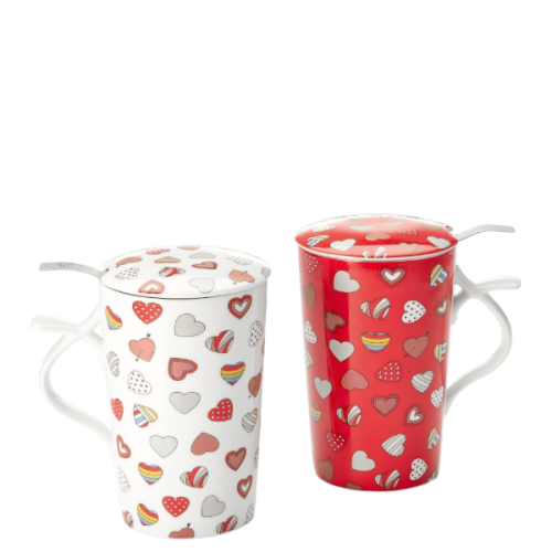 Enni Tea Infuser Mug 40cl Porcelain | Louvins