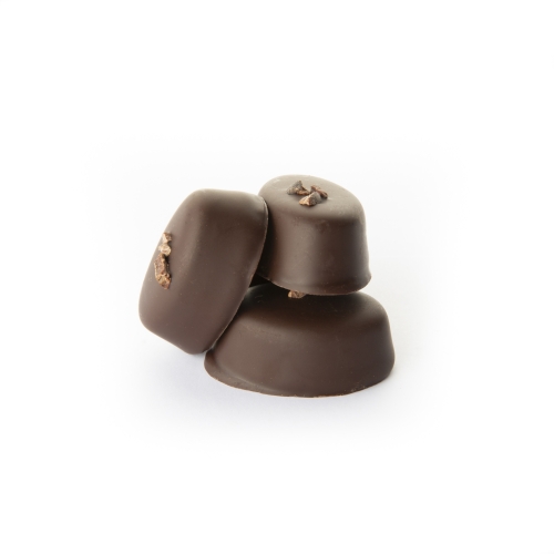 Ganaches gourmandes de Tanzanie aux grués de chocolat noir
