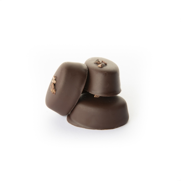 Ganaches gourmandes de Tanzanie aux grués de chocolat noir