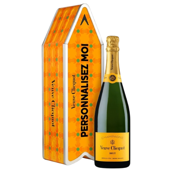 Veuve Clicquot - Brut Carte Jaune - Etui Arrow Hands Personnalisable - Champagne AOP