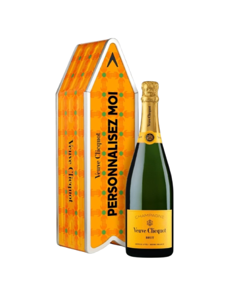 Veuve Clicquot - Brut Carte Jaune - Etui Arrow Hands Personnalisable - Champagne AOP