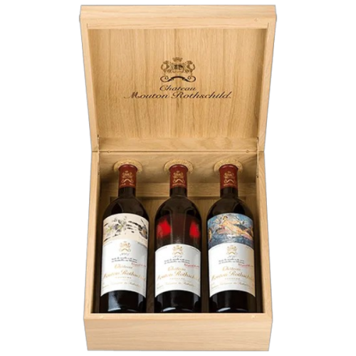 Caisse Luxe Chêne Mouton Rothschild 2005-2009-2010 - 1er Grand Cru Classé - Pauillac AOC