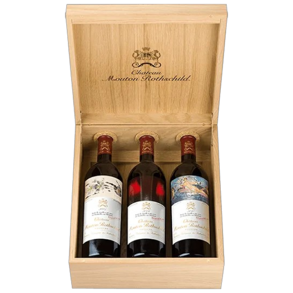 Caisse Luxe Chêne Mouton Rothschild 2005-2009-2010 - 1er Grand Cru Classé - Pauillac AOC