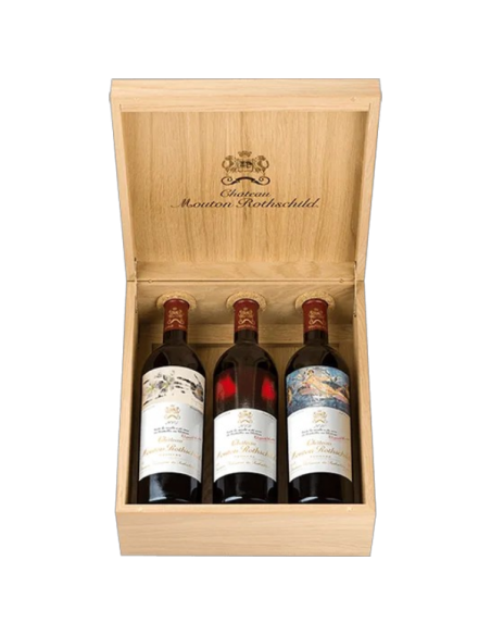Caisse Luxe Chêne Mouton Rothschild 2005-2009-2010 - 1er Grand Cru Classé - Pauillac AOC