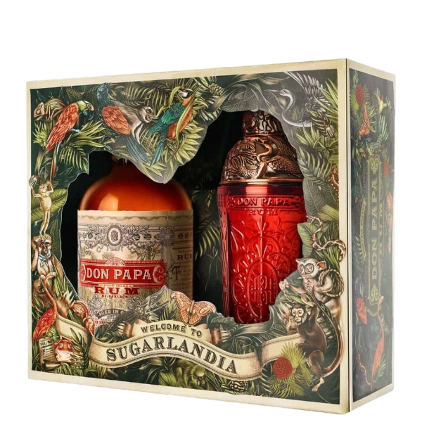 Coffret Rhum Don Papa - Single Island + Shaker - Rhum 40%