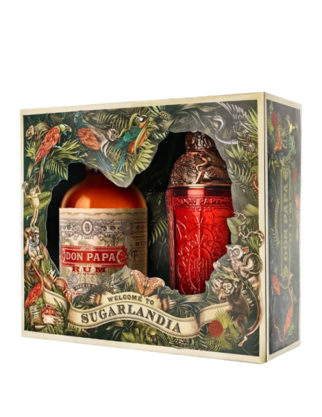 Coffret Rhum Don Papa - Single Island + Shaker - Rhum 40%
