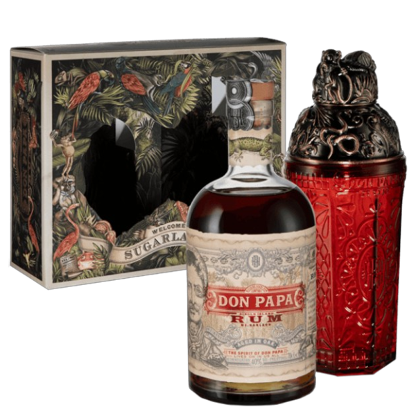 Coffret Rhum Don Papa - Single Island + Shaker - Rhum 40%