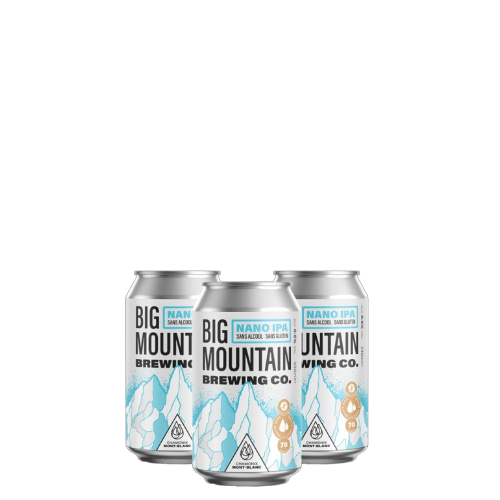 Big Mountain Brewing Co. - Nano IPA sans gluten - Pack de 3 - Sans alcool - Bière Sans alcool 0,5%