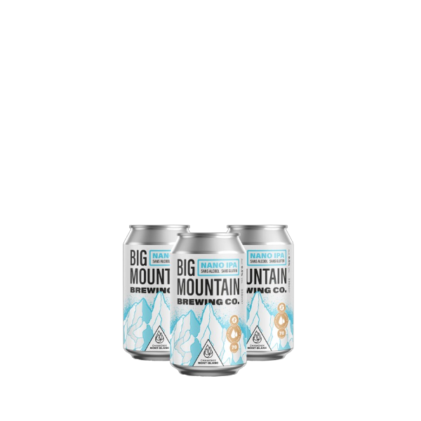 Big Mountain Brewing Co. - Nano IPA sans gluten - Pack de 3 - Sans alcool - Bière Sans alcool 0,5%
