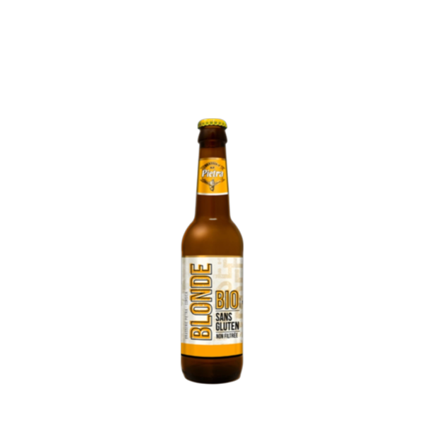 Brasserie Pietra - Pietra blonde Bio sans gluten 33cl - Bière blonde 5,5%