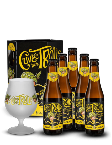 Dubuisson Brewery – Cuvée des Trolls 5x33cl + 1 Glass – Blonde Beer 7.0%