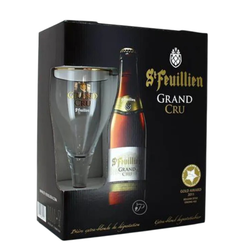 Brasserie de Saint Feuillien - Grand Cru 4 bouteilles x 33cl + 1verre - Bière d'abbaye 9,5%