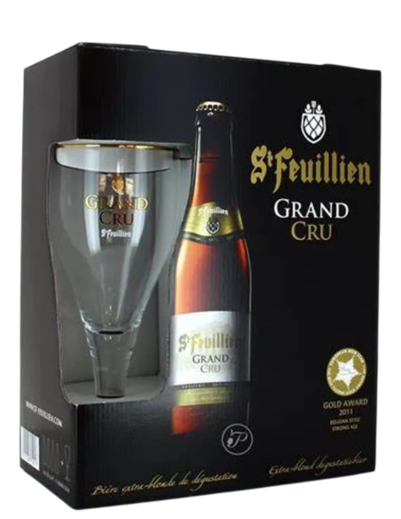 Brasserie de Saint Feuillien - Grand Cru 4 bouteilles x 33cl + 1verre - Bière d'abbaye 9,5%