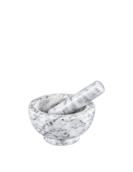 White Marble Mortar & Pestle – 16 cm - Louvins