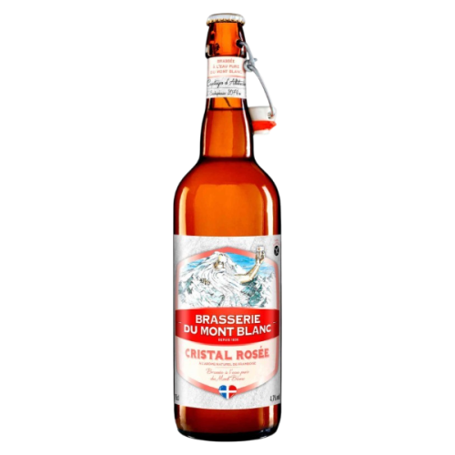 Brasserie du Mont-Blanc - Cristal Rosée 75cl - Bière blonde aromatisée 4,7%