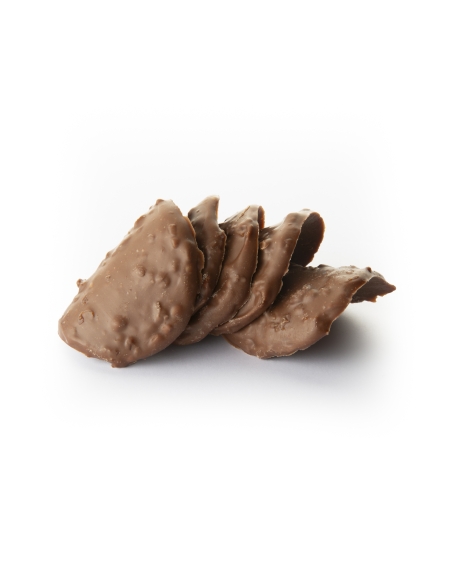 Tuiles fines de Chocolat au lait aux éclats de caramel d’Isigny